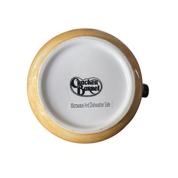 Cracker Barrel Rooster Pitcher Blue Handle Farmhouse Kitchen Decor Cottagecore - Picture 4 of 6